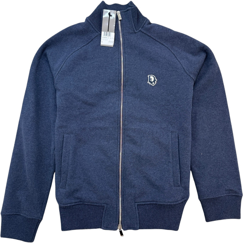 Men's Embroidered Logo Track Jacket Blue Size S