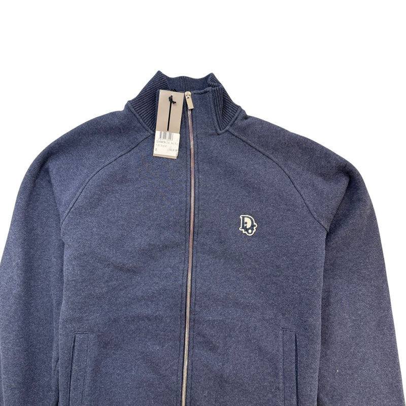 Men's Embroidered Logo Track Jacket Blue Size S