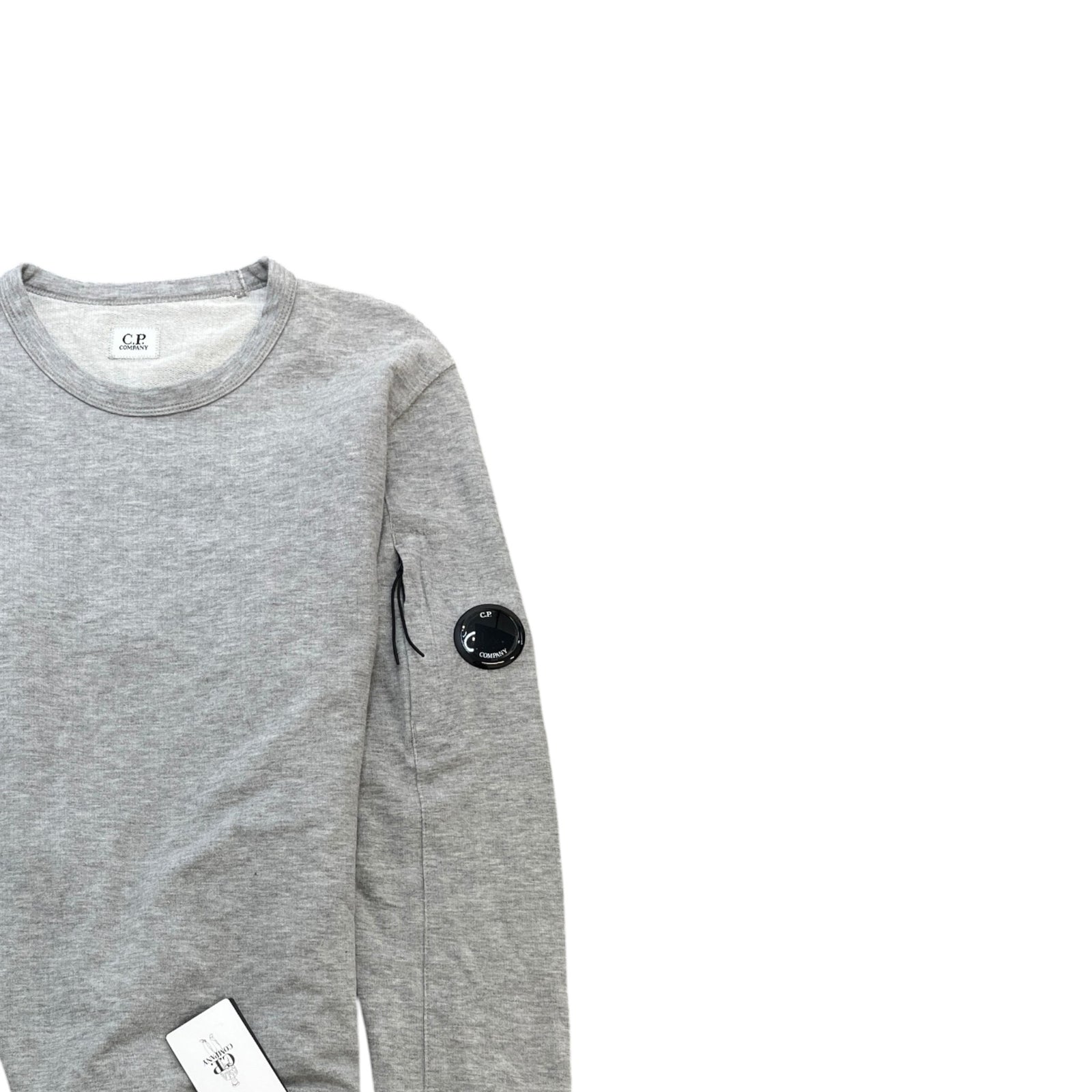 Men's Arm Lens Crewneck Sweatshirt Grey Size XS - Photo 3