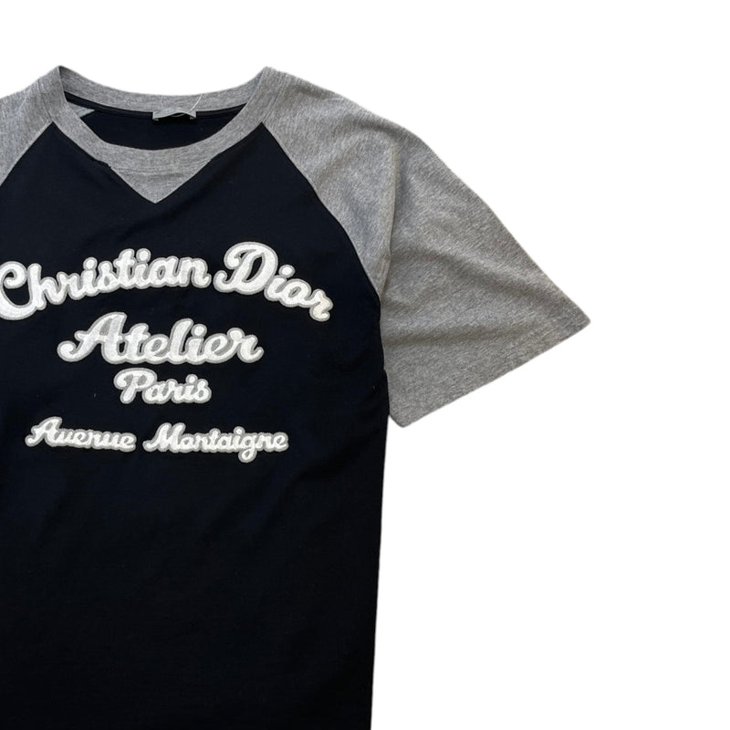 Men's Embroidered Logo T-Shirt Black Size L
