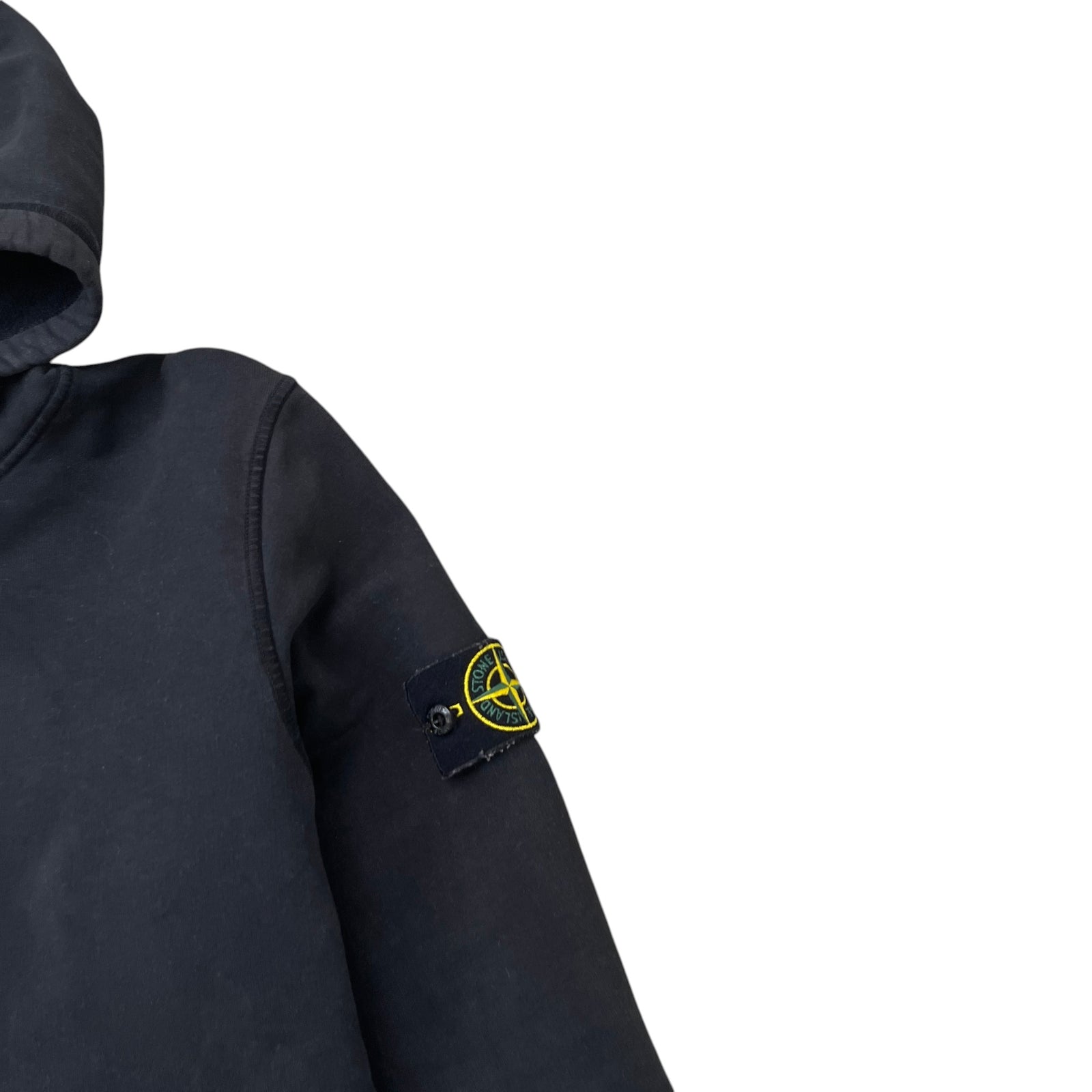 Men's Applique Logo Hoodie Black Size S - Photo 5