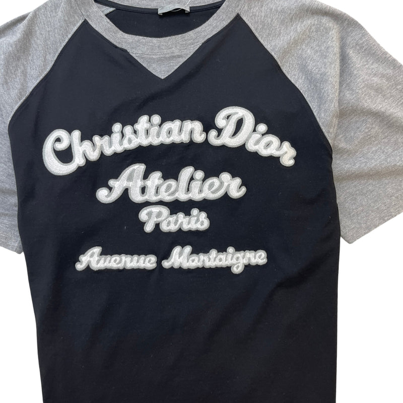 Men's Embroidered Logo T-Shirt Black Size L