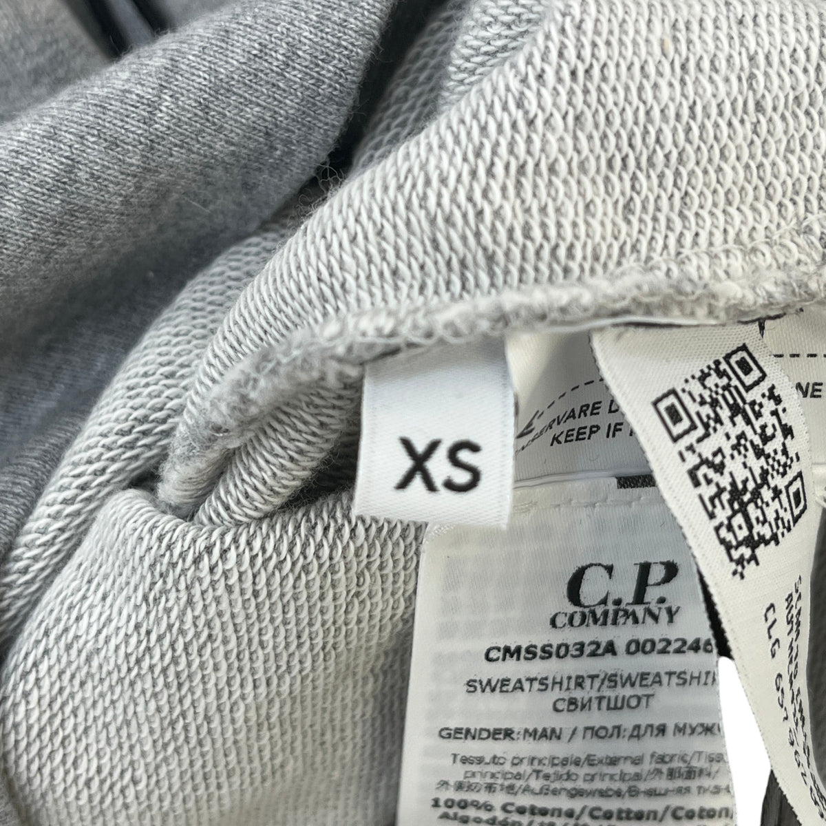 Men's Arm Lens Crewneck Sweatshirt Grey Size XS - Photo 6
