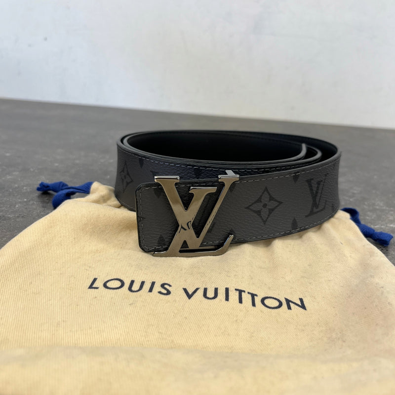 Men's Monogram Reversible Eclipse Belt Grey Size 32"