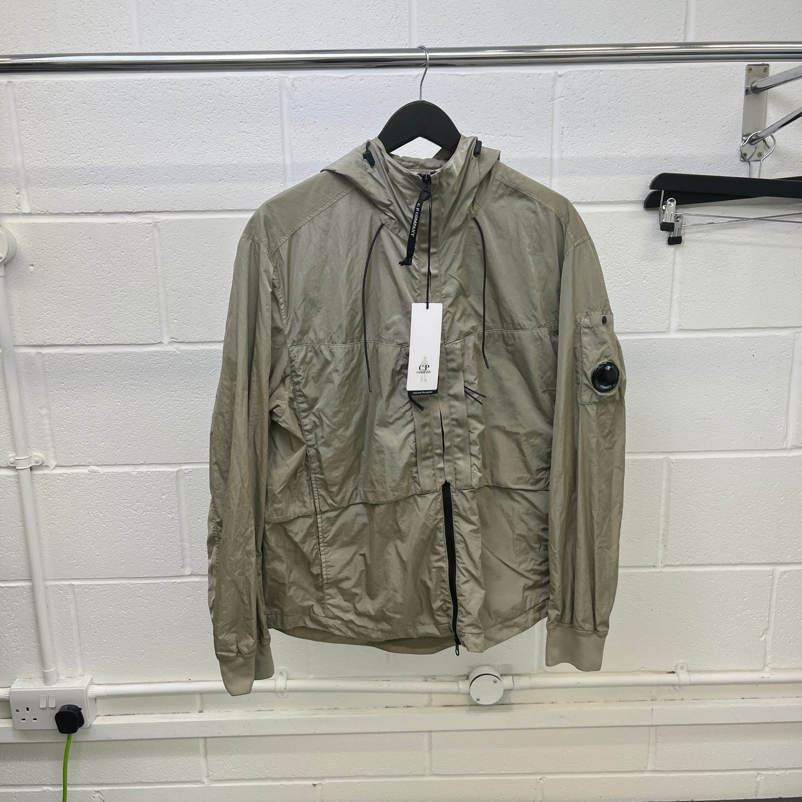 Men's Chrome R Hooded Overshirt Jacket Green Size L - Photo 7