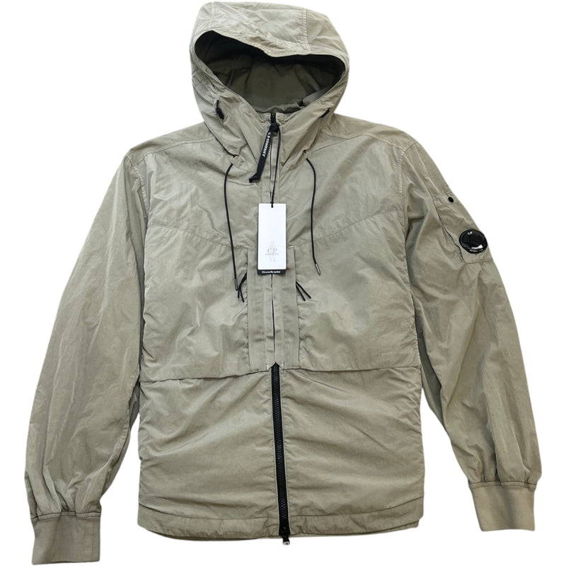 Men's Chrome R Hooded Overshirt Jacket Green Size L