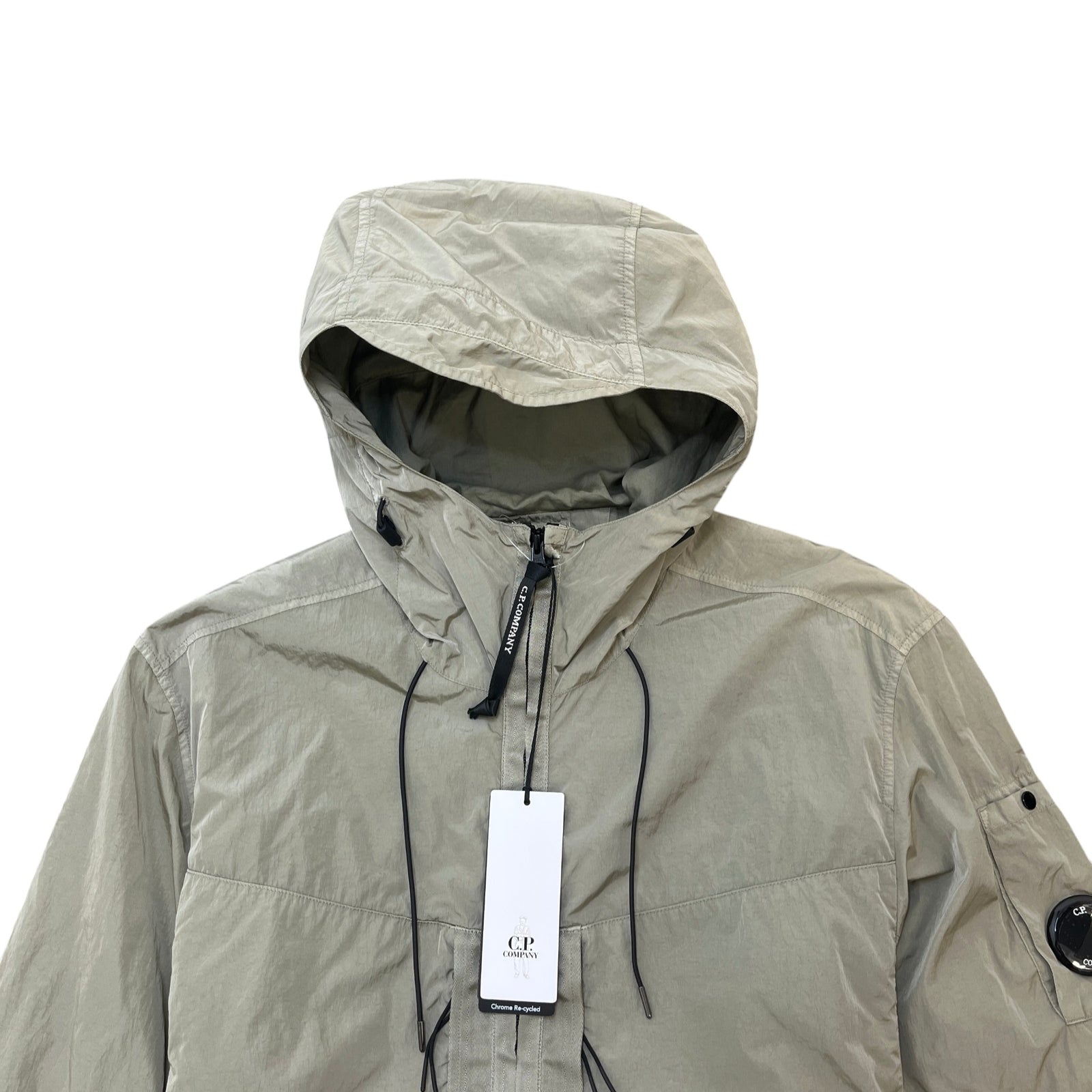Men's Chrome R Hooded Overshirt Jacket Green Size L - Photo 5