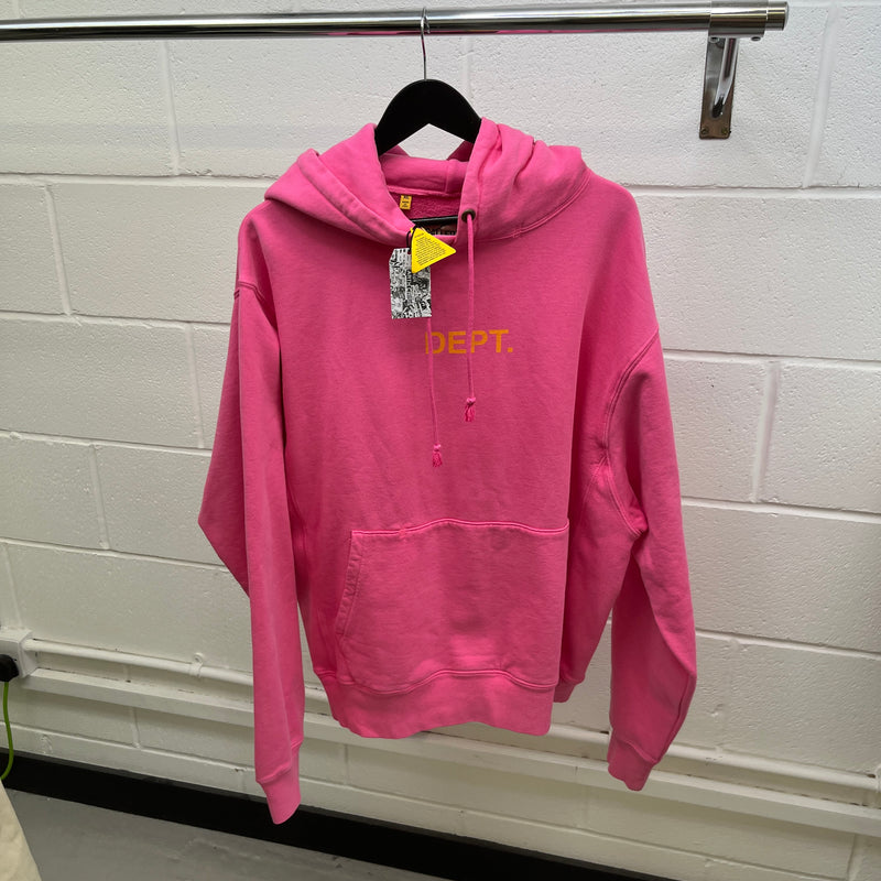 Men's Logo Print Hoodie Pink Size XL