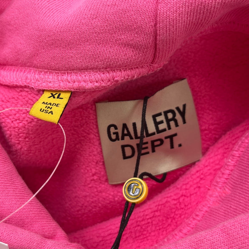 Men's Logo Print Hoodie Pink Size XL