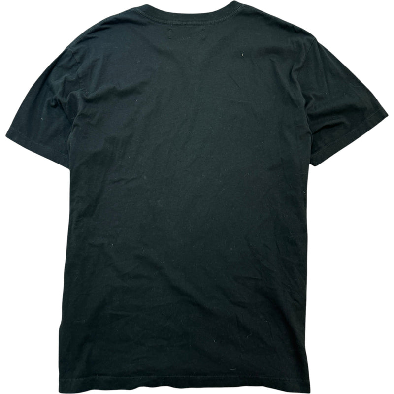 Men's Logo Print Polo Shirt Black Size L
