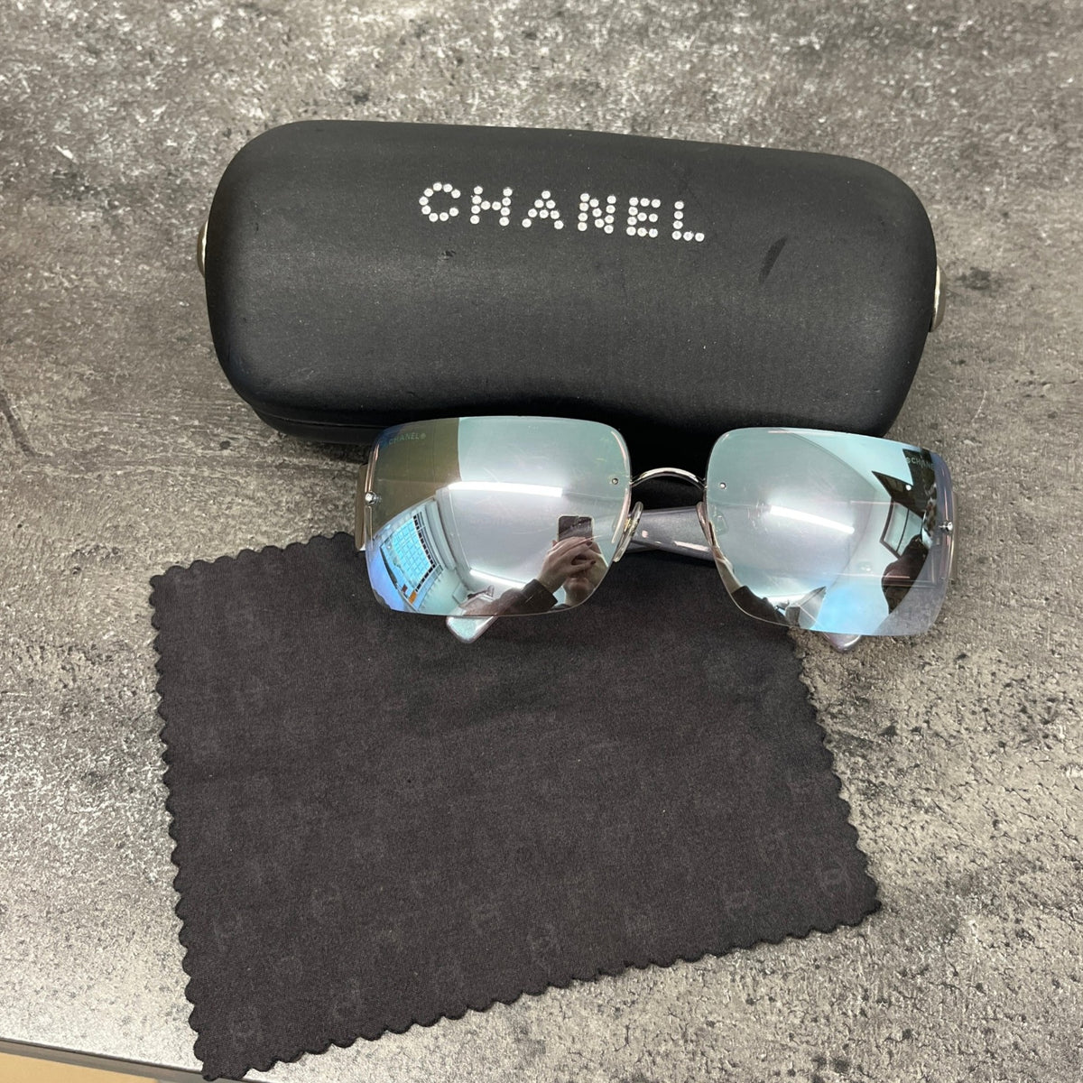 Women's 4095-B Diamante Chunky Shield Sunglasses Silver - Photo 11