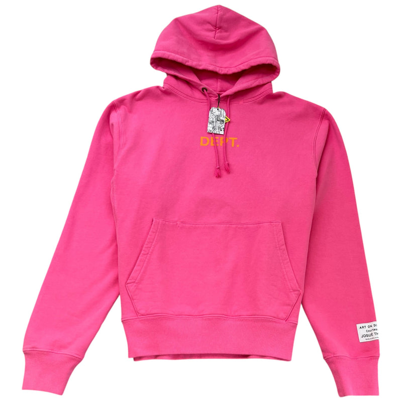 Men's Logo Print Hoodie Pink Size XL