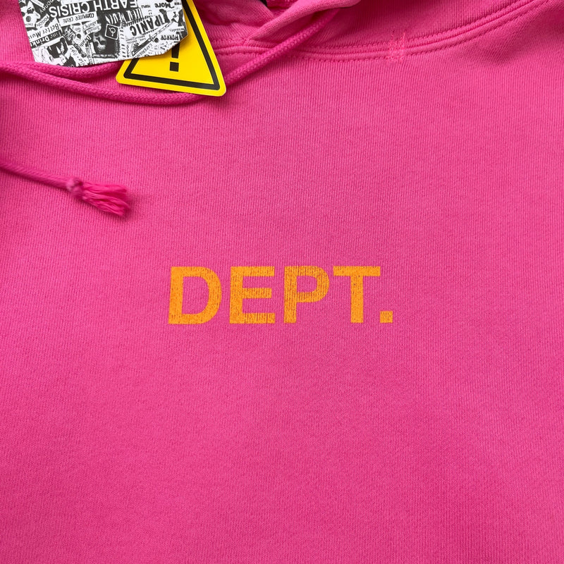 Men's Logo Print Hoodie Pink Size XL