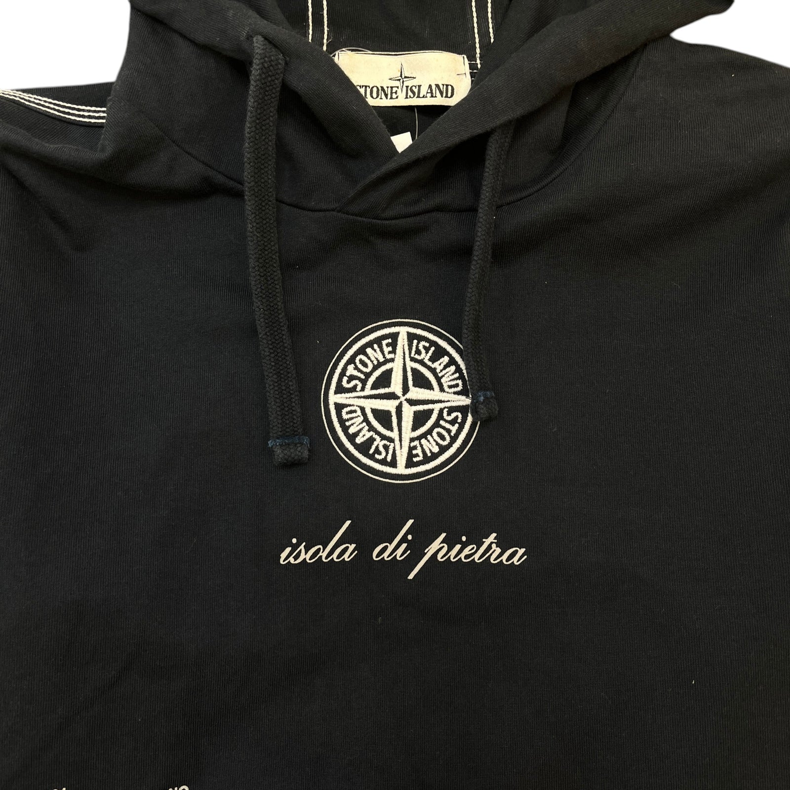 Men's Isola Di Pietra Graphic Hoodie Navy Size L - Photo 5