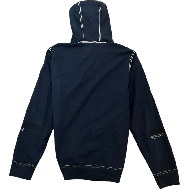 Men's Isola Di Pietra Graphic Hoodie Navy Size L
