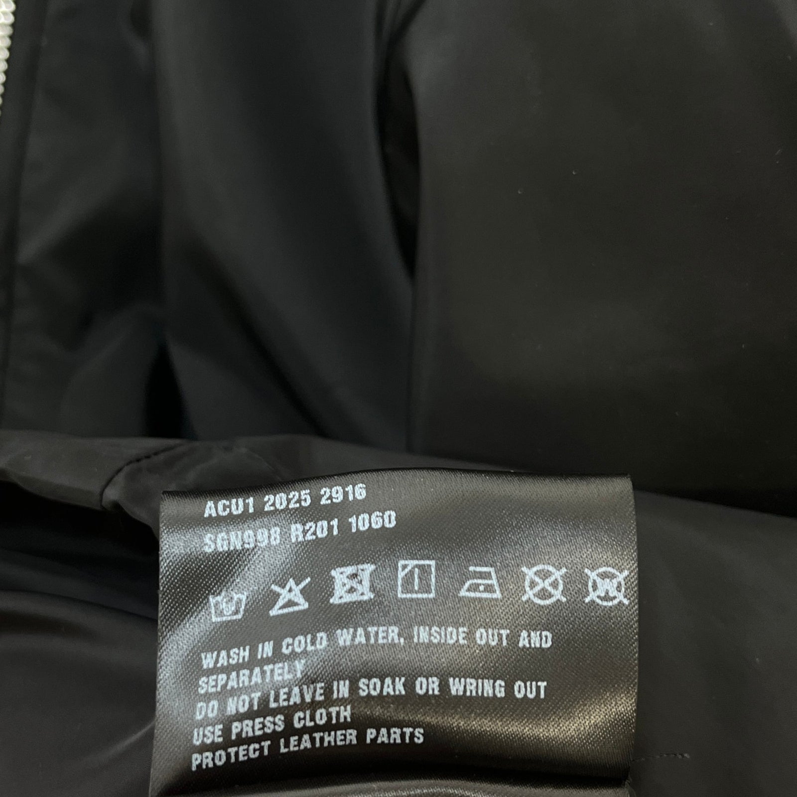 Men's Plaque Logo Nylon Zip Up Jacket Black Size 3XL - Photo 7