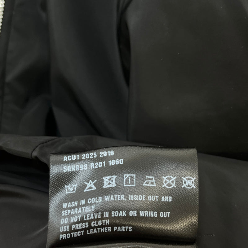 Men's Plaque Logo Nylon Zip Up Jacket Black Size 3XL