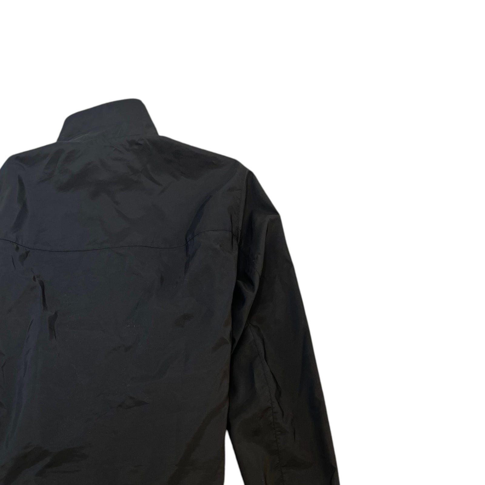 Men's Plaque Logo Nylon Zip Up Jacket Black Size 3XL - Photo 4