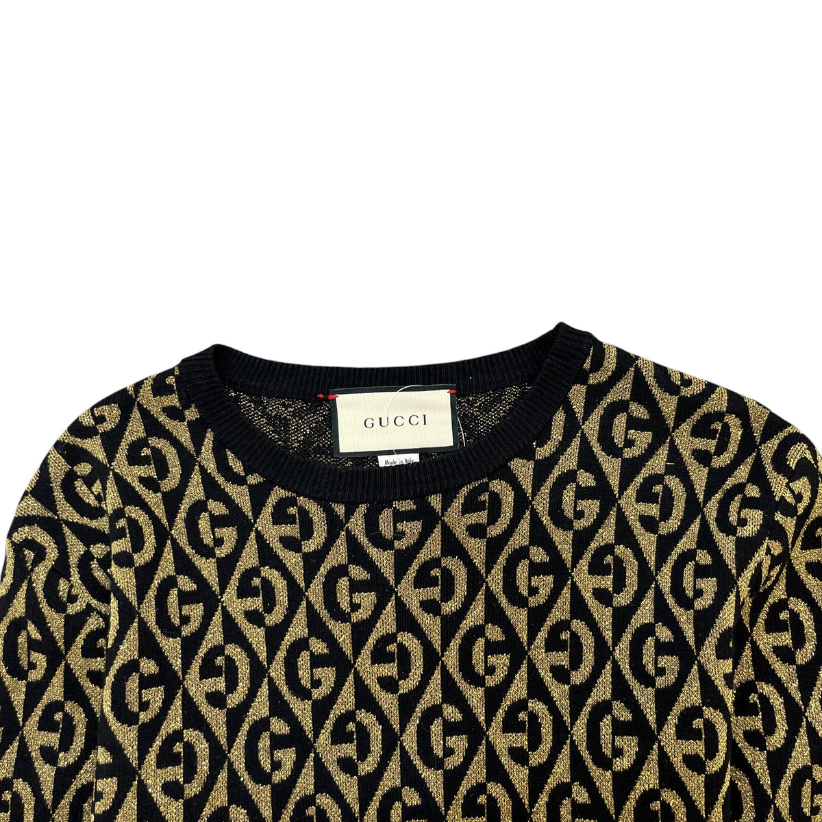 Men's GG Jacquard Lurex Sweatshirt Black Size S - Photo 5
