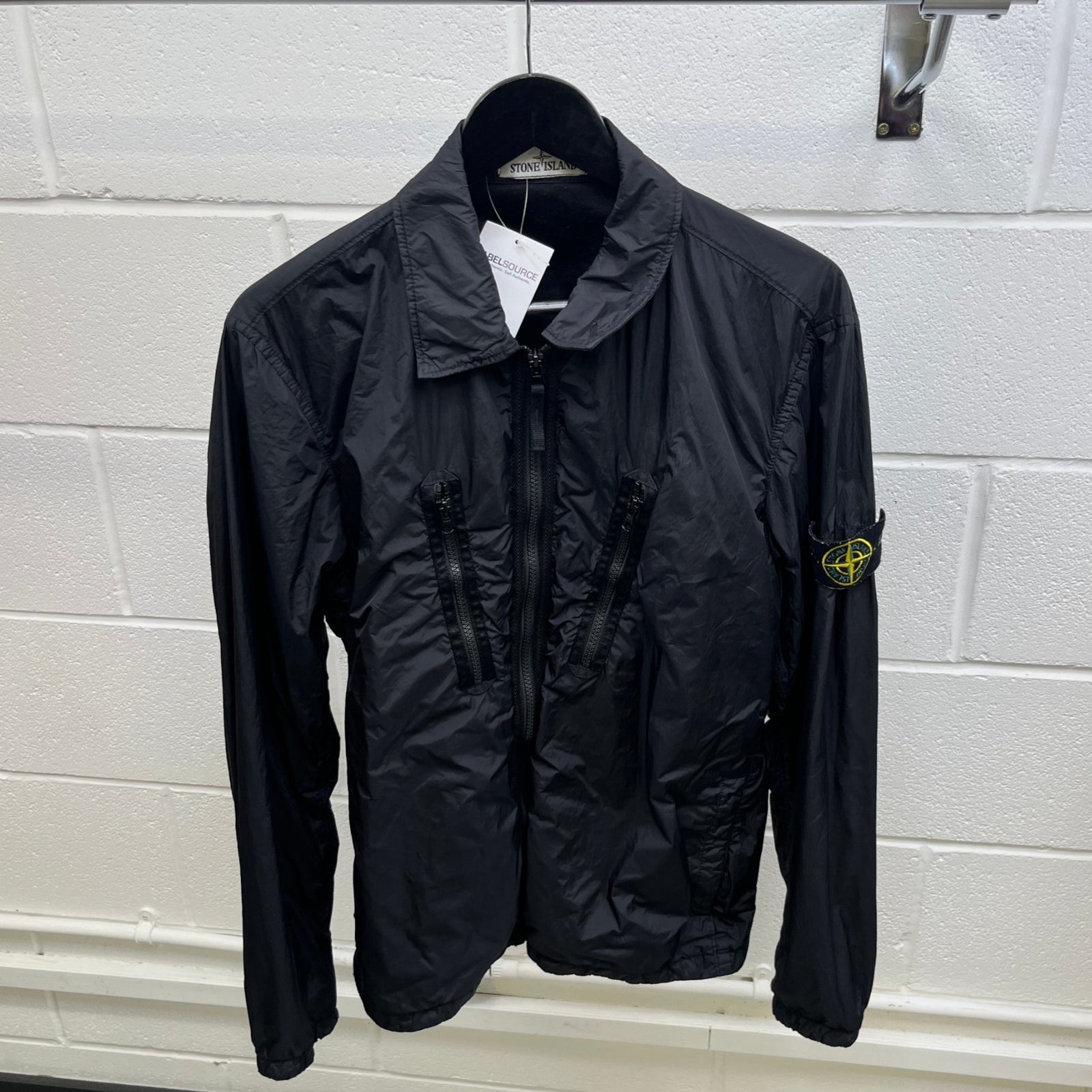 Men's Applique Logo Jacket Black Size M - Photo 8