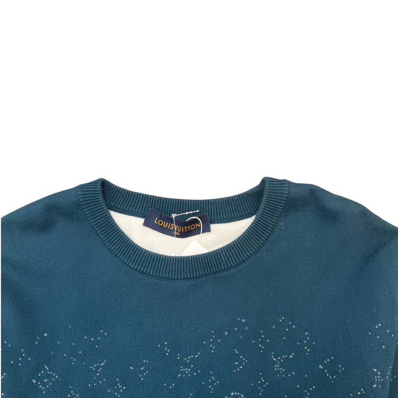 Men's Gradient Monogram Sweatshirt Blue Size M
