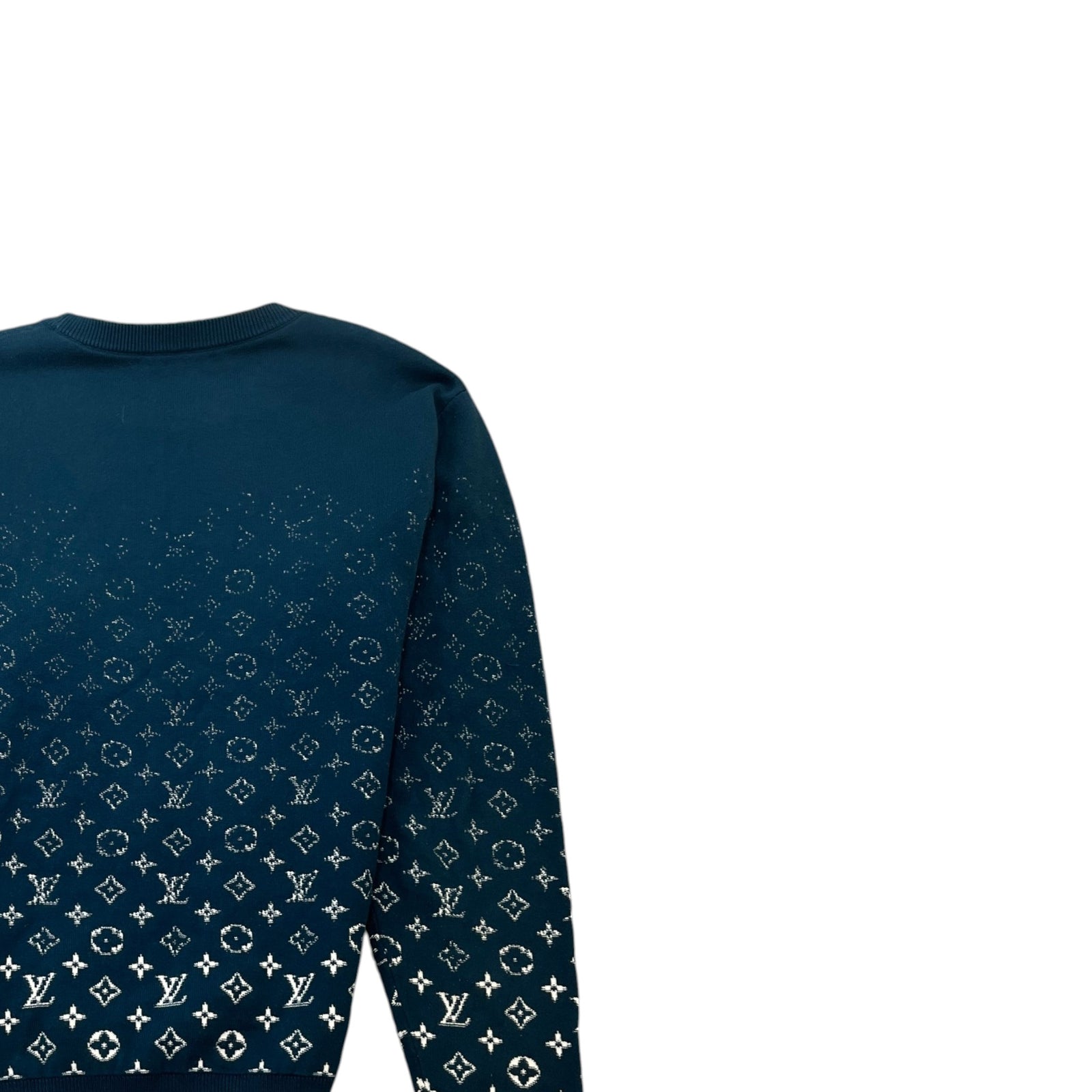 Men's Gradient Monogram Sweatshirt Blue Size M - Photo 4