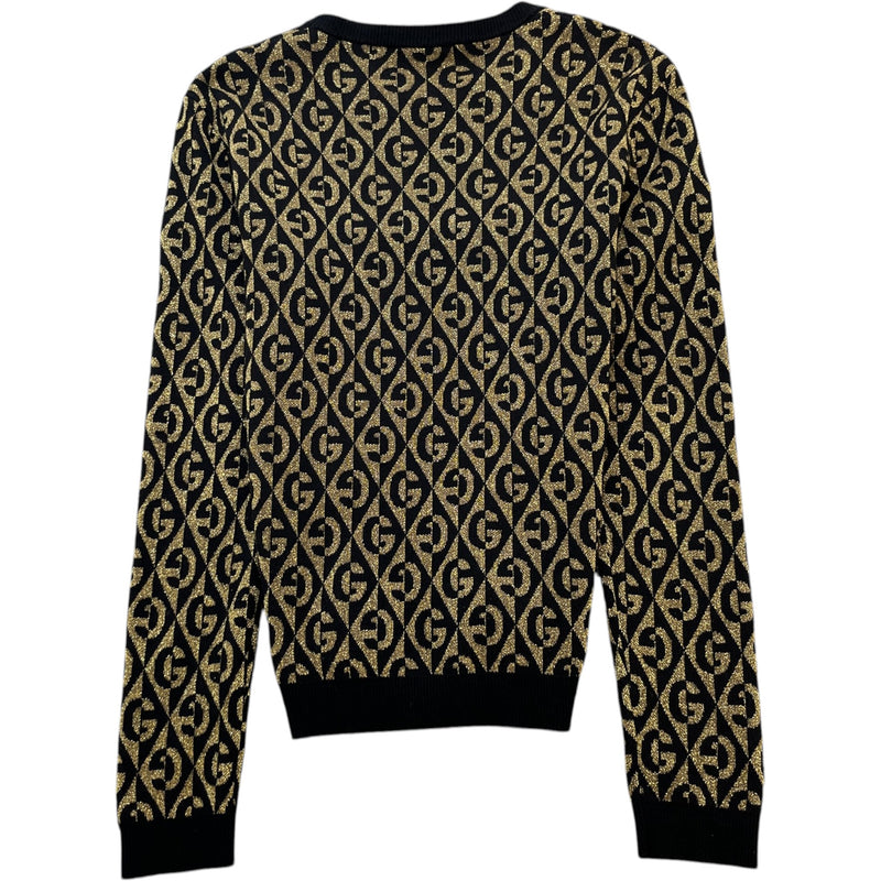Men's GG Jacquard Lurex Sweatshirt Black Size S