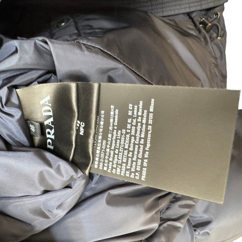 Men's Plaque Logo Down Jacket Navy Size S