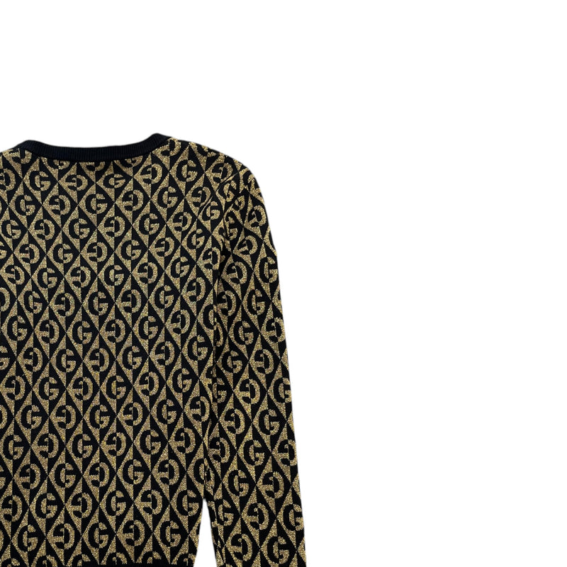 Men's GG Jacquard Lurex Sweatshirt Black Size S
