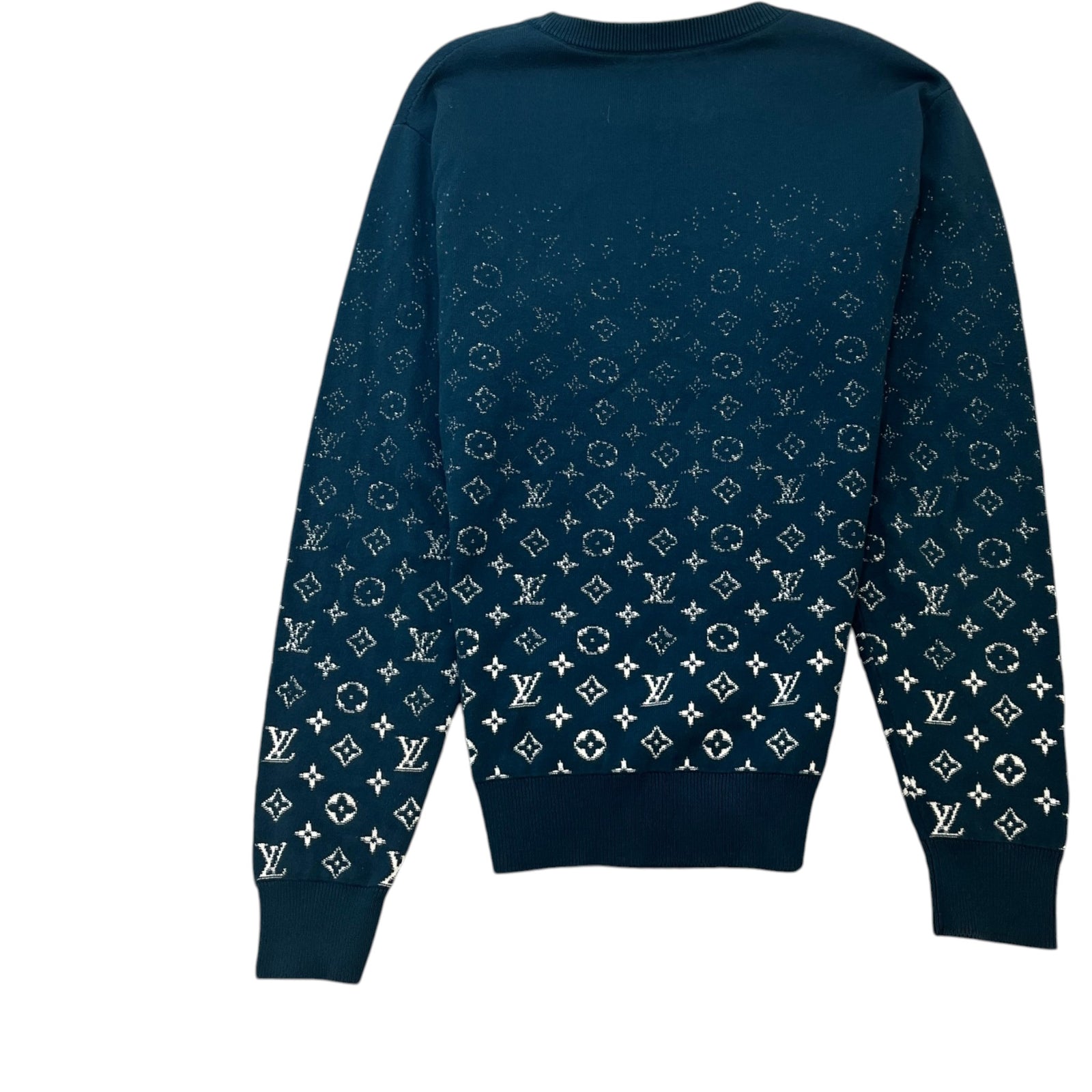 Men's Gradient Monogram Sweatshirt Blue Size M - Photo 2