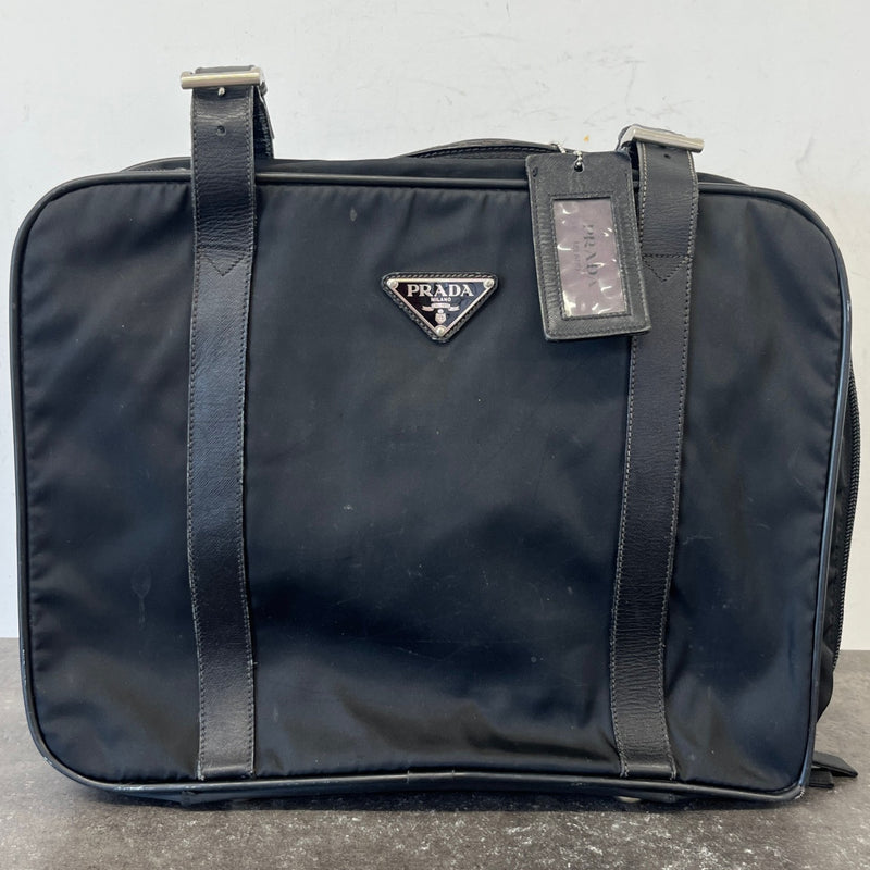 Men's Nylon Saffiano Travel Bag Black