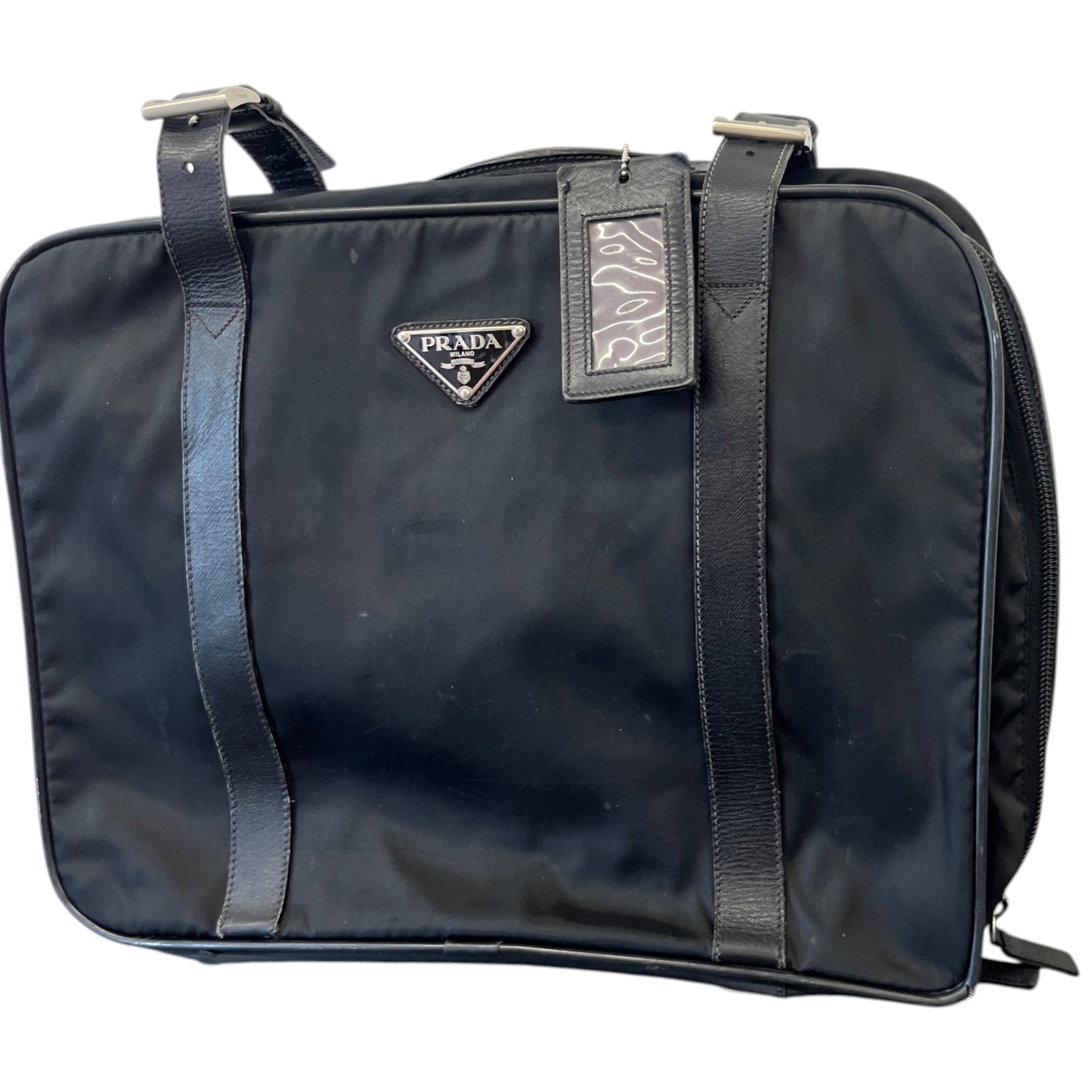 Men's Nylon Saffiano Travel Bag Black - Photo 3