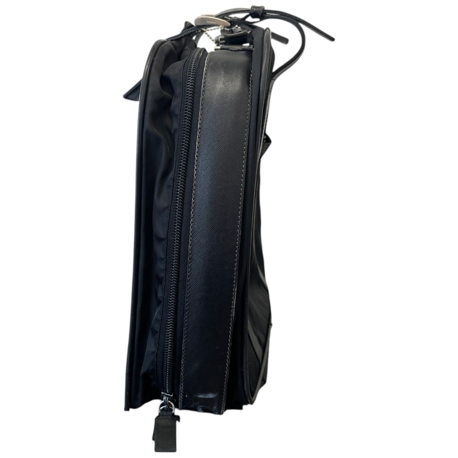 Men's Nylon Saffiano Travel Bag Black - Photo 5