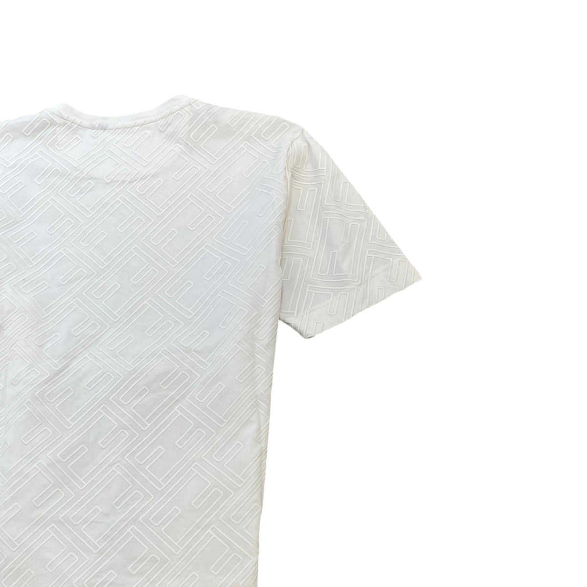 Men's FF Monogram T-Shirt Cream Size S - Photo 4