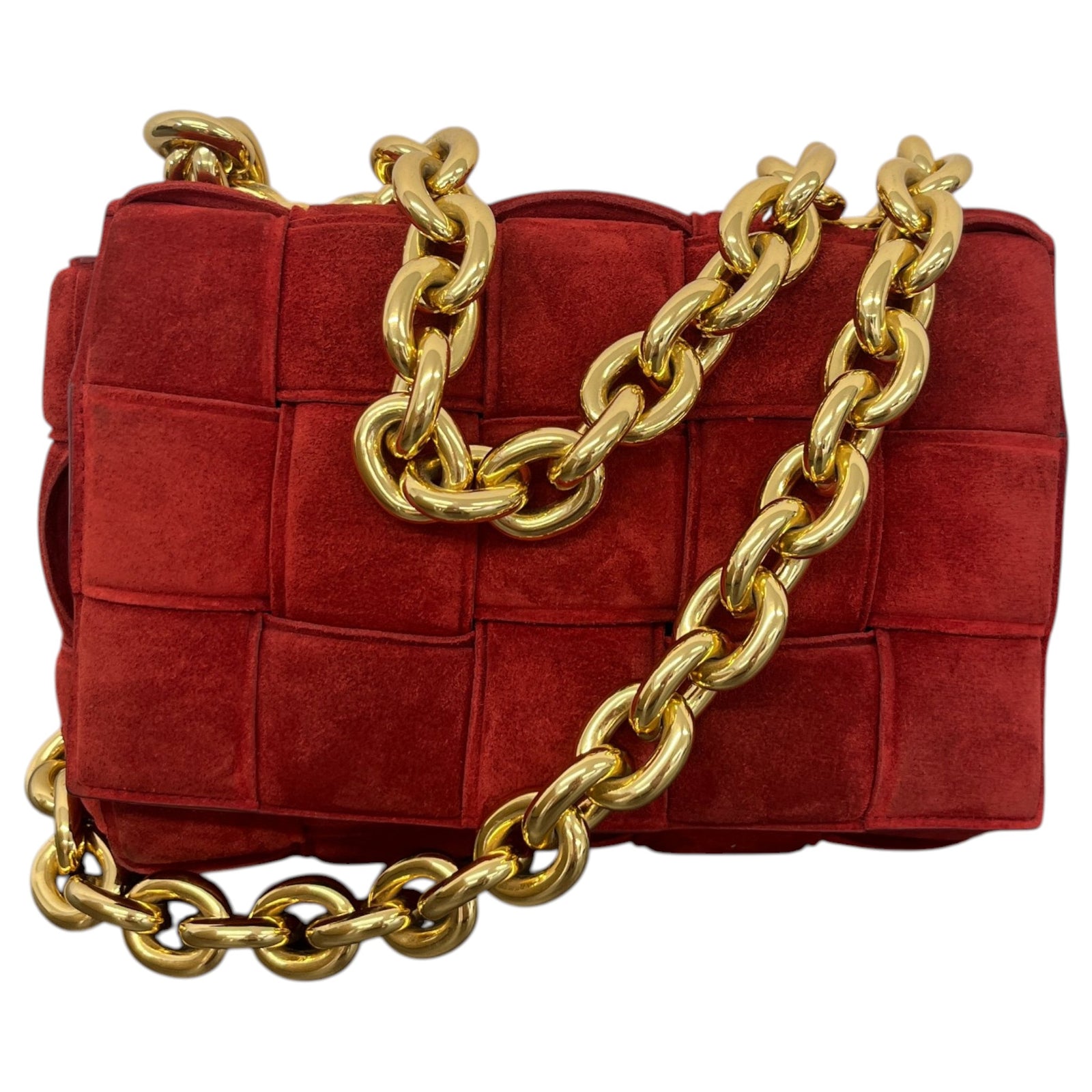 Women's Cassette Leather Crossbody Handbag Red - Photo 1