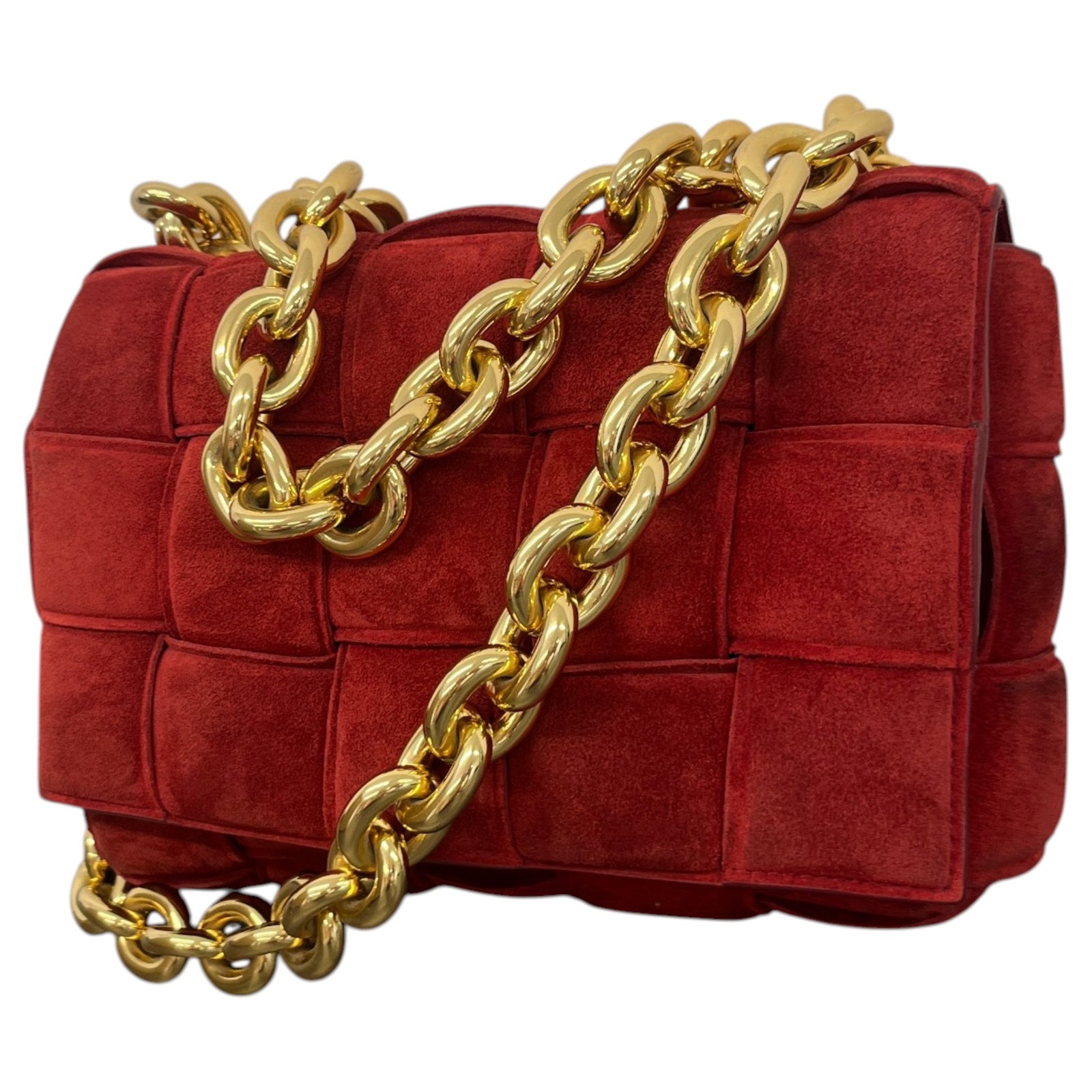Women's Cassette Leather Crossbody Handbag Red - Photo 5