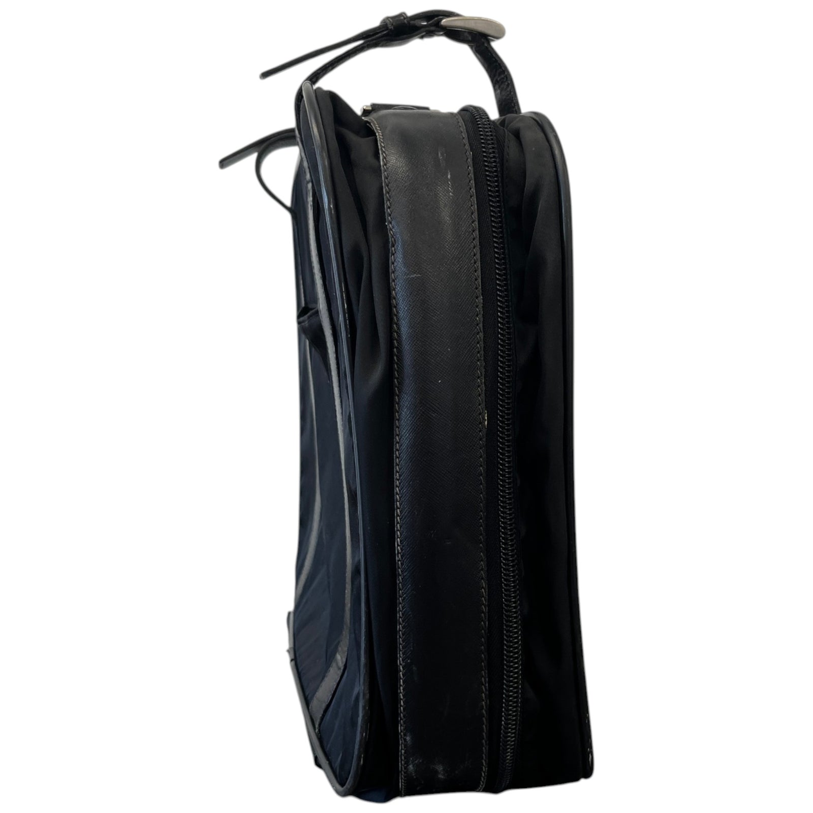 Men's Nylon Saffiano Travel Bag Black - Photo 6