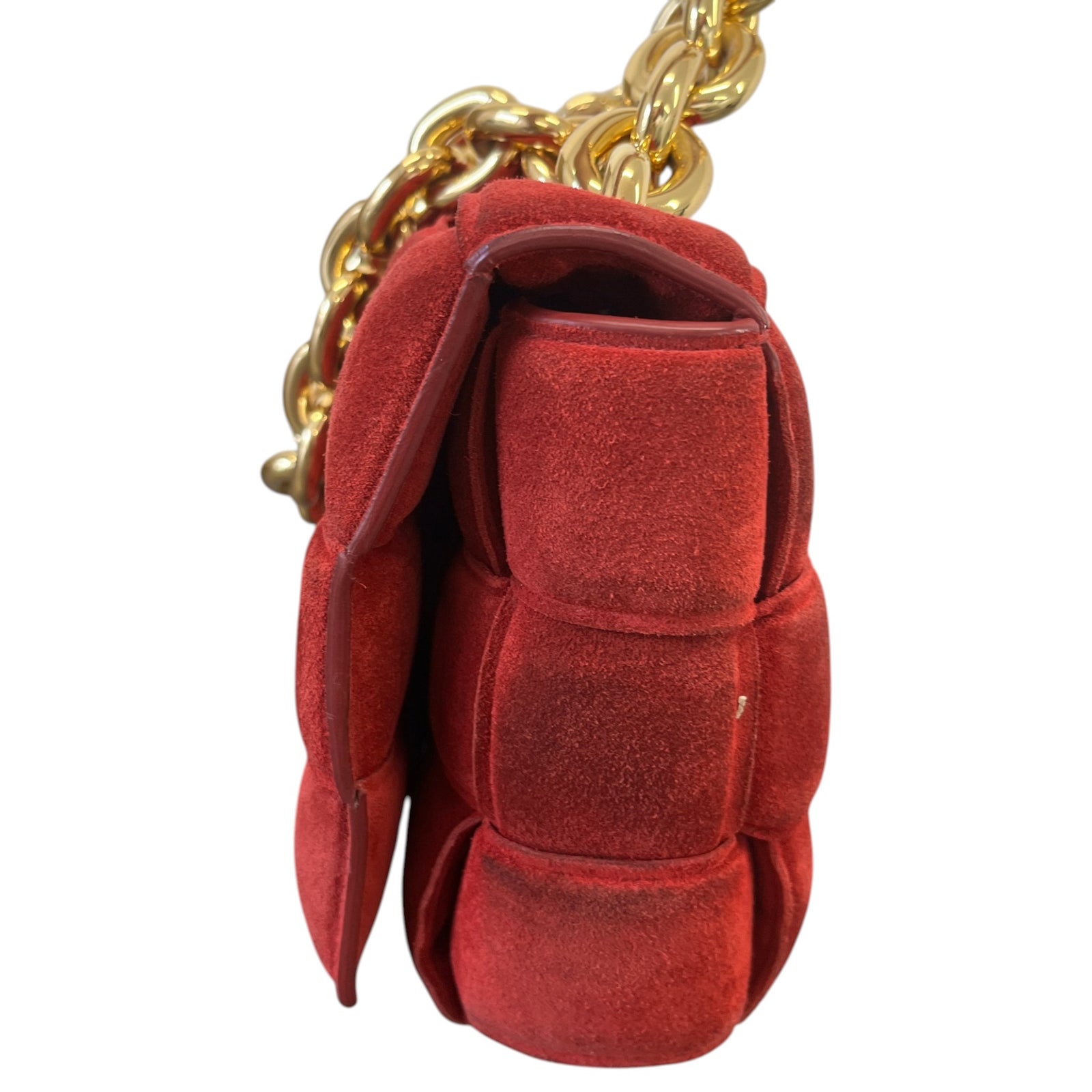 Women's Cassette Leather Crossbody Handbag Red - Photo 7