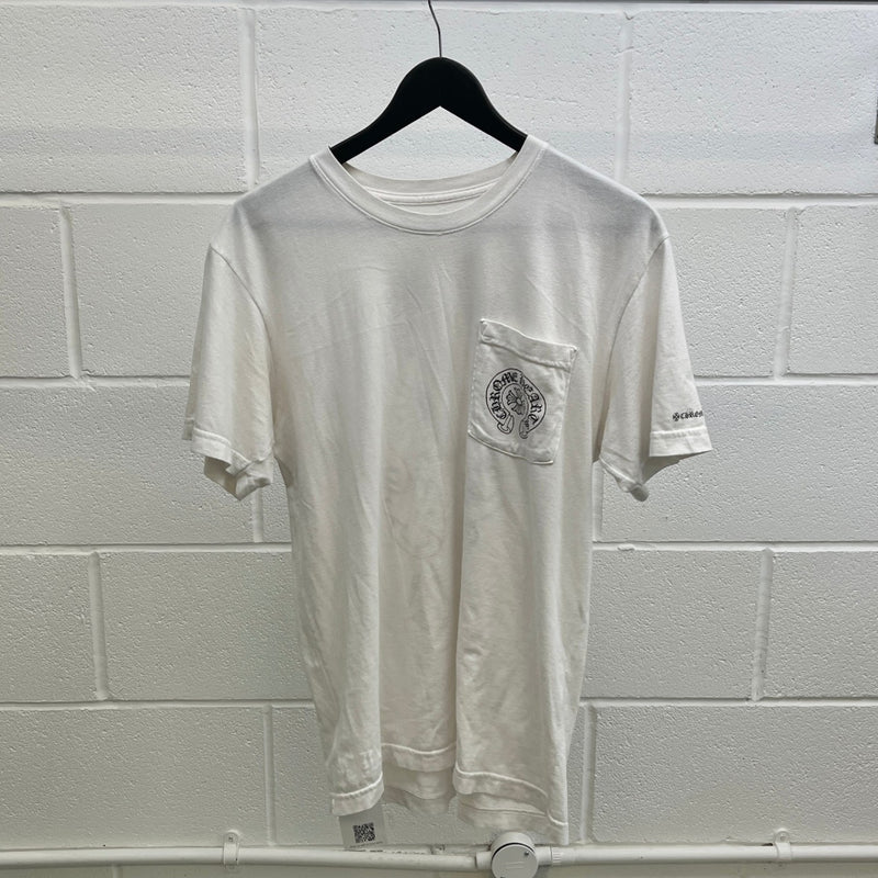 Men's Horseshoe Logo Print T-Shirt White Size M