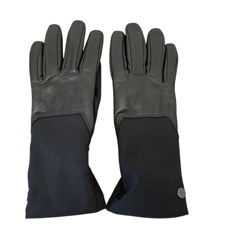 Women's Mixed Media Gloves Black Size S