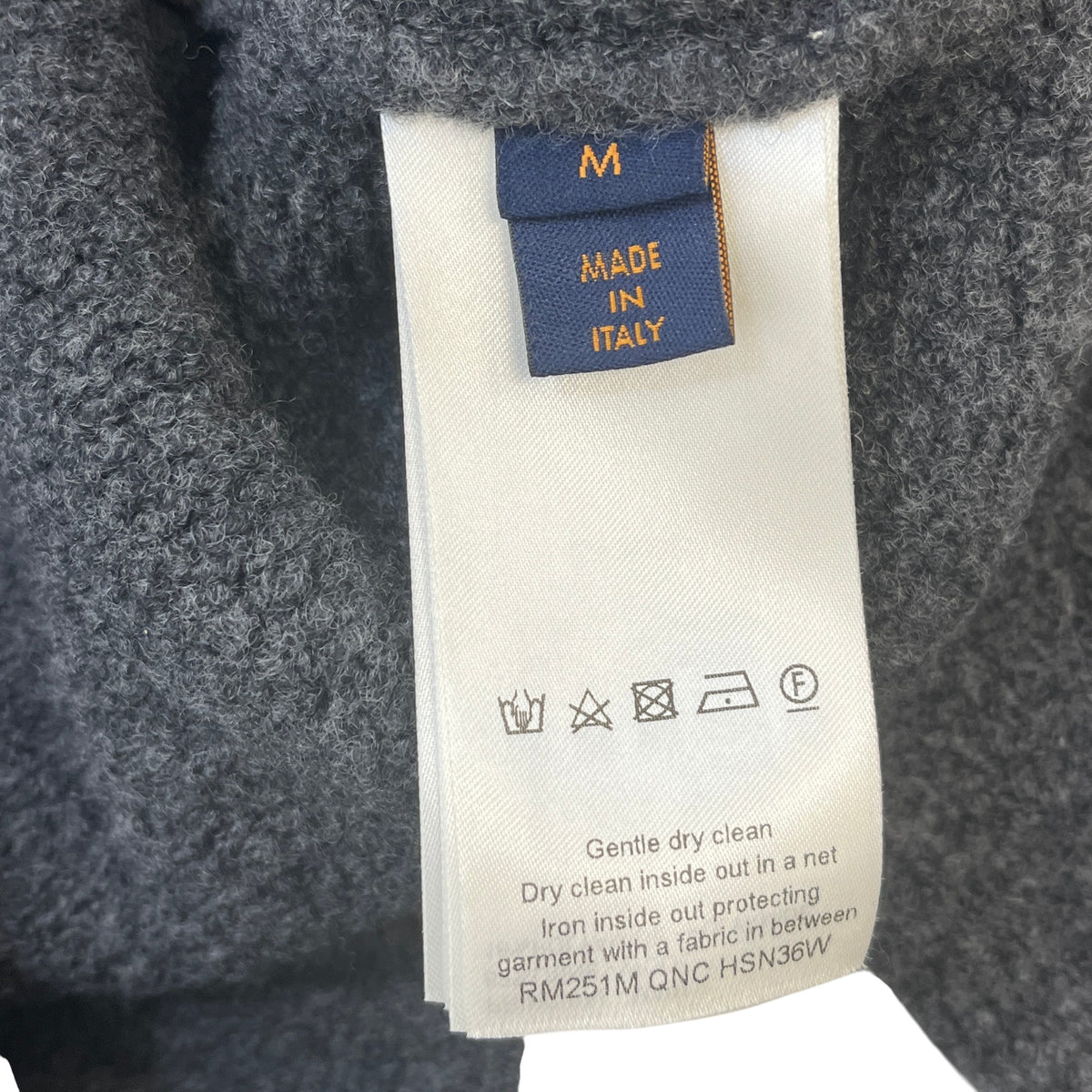 Men's Chunky Wool LV Sweatshirt Grey Size M - Photo 7