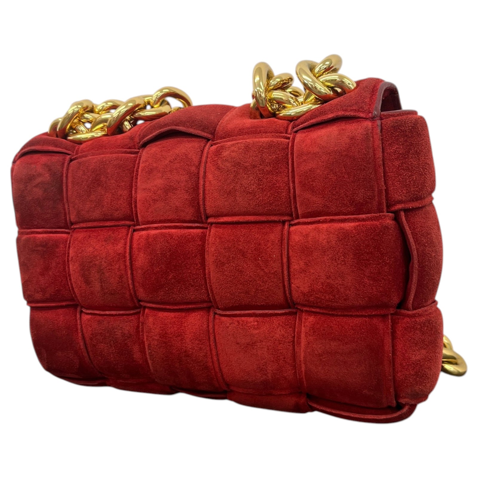 Women's Cassette Leather Crossbody Handbag Red - Photo 9
