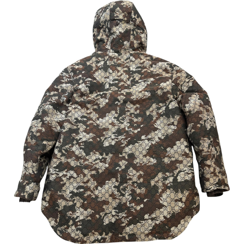 Men's GG Marbled Jacquard Down Jacket Green Size L