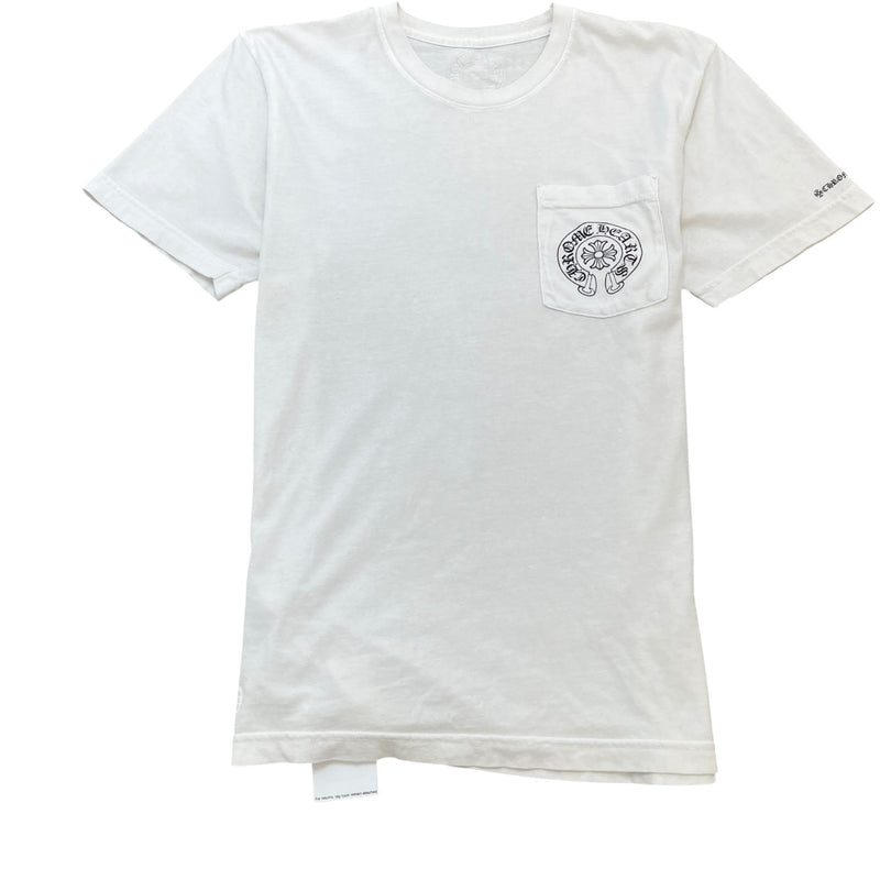 Men's Horseshoe Logo Print T-Shirt White Size M