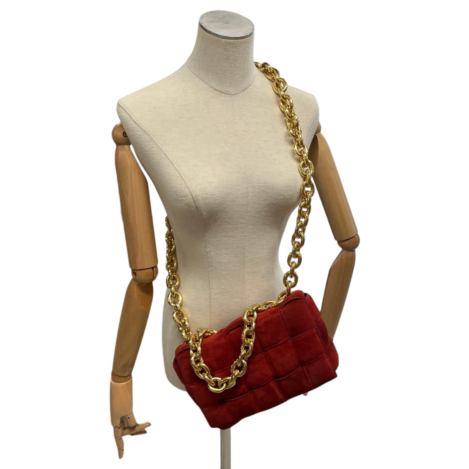 Women's Cassette Leather Crossbody Handbag Red - Photo 2