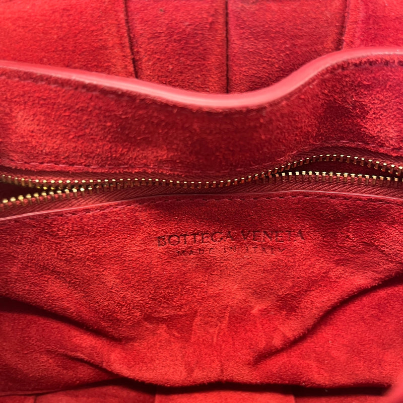 Women's Cassette Leather Crossbody Handbag Red
