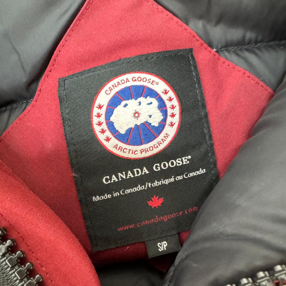 Men's Borden Bomber Down Jacket Burgundy Size S - Photo 7