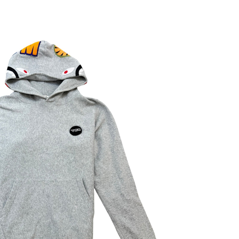 Men's Embroidered Logo Hoodie Grey Size M