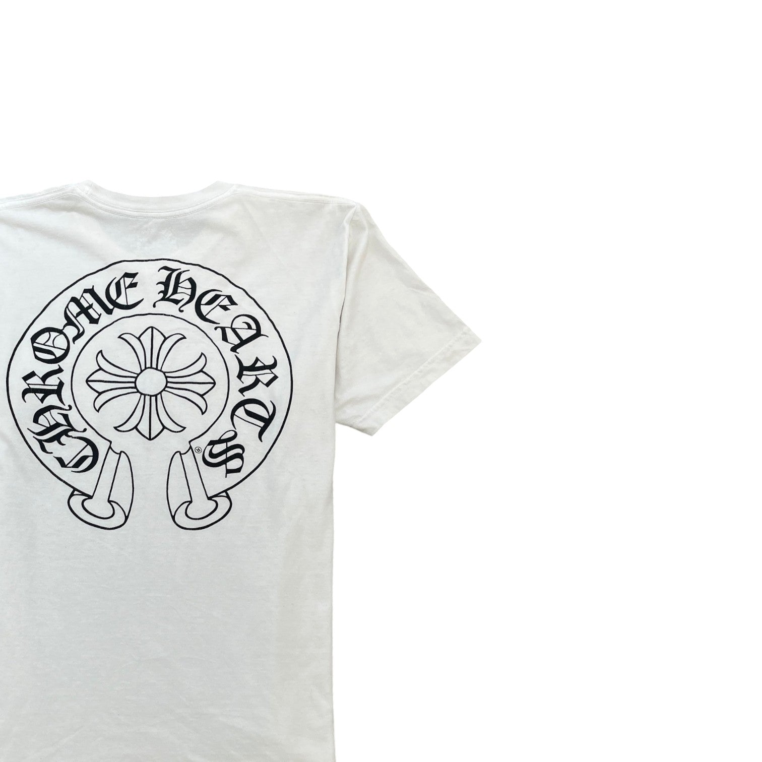 Men's Horseshoe Logo Print T-Shirt White Size M - Photo 4