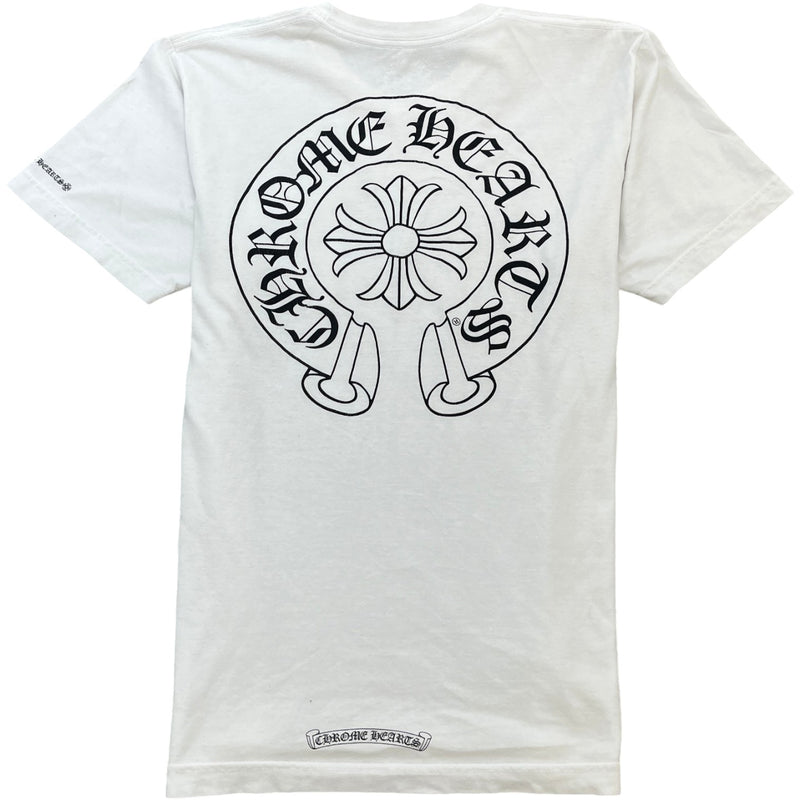 Men's Horseshoe Logo Print T-Shirt White Size M